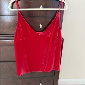 L'AGENCE Scarlet Velvet Camisole